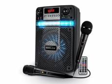 Enceinte brozy08 karaoké party 400w batterie koolstar avec 2 microphones - à led + application smartphone usb-bluetooth