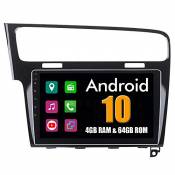 Roverone 10,2 Pouces Android 6.0 Octa Core Autoradio Lecteur GPS de Voiture pour VW pour Volkswagen Golf 7 2013-2017 avec Navigation Radio stéréo Blue