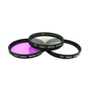 55mm Filtre UV CPL FLD Kit de 3pcs Pour Sony DSLR Alpha