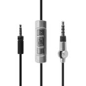 Câble audio de remplacement avec contrôle du volume microphone pour casques sans fil Sennheiser Momentum 1.0 2.0 TH1091