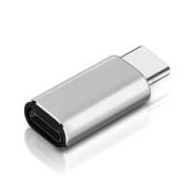 Adaptateur Lightning Femelle USB C Charge et Synchronisation - Argenté