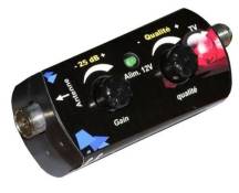 Amplificateur universel VHF/UHF Elap Booster 35 dB réglable pour antenne intérieure