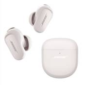 Ecouteurs sans fil Bluetooth à réduction de bruit Bose Quietcomfort Earbuds II Blanc