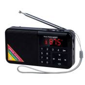 Poste Radio Enceinte Bluetooth FM 70-108mhz Digital Stéréo Batterie 1500 Mah Noir YONIS