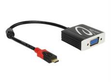 Delock - Convertisseur vidéo - DisplayPort - VGA - noir - Pour la vente au détail