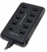 LogiLink UA0125 Hub USB 2.0 10 Ports 3,5 A Noir
