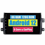 Roverone 9 Pouces Android 6.0 Octa Core Autoradio lecteur GPS de voiture pour Suzuki SX4 2006-2011 avec navigation radio stéréo Bluetooth Mirror Link