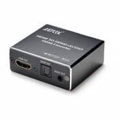 AGPTEK Extracteur Audio Switch HDMI Splitter 4K avec MHL, Arc, by-Pass, EDID, 5.1CH/2CH, IR Support Full HD 1080P, 3D (Audio Extracteur/HDMI Switch 4K