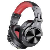 Casque Audio Filaire OneOdio A70 Compatible Smartphone/PC-Noir rouge
