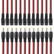 FULARR® 24Pcs Premium DC Pigtail Cable, 12 Paire DC
