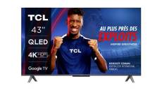 TV QLED TCL 43C645 109 cm 4K UHD Google TV Aluminium brossé