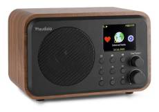 Audizio Venice - Radio internet WIFI avec batterie et technologie sans fil Bluetooth, Ecran LCD 2.4”, Radio réveil, Charge USB