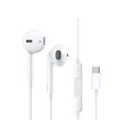 Ecouteurs USB Type-C Filaire avec Micro et Contrôle Oreillettes Audio Compatible avec Samsung, Huawei, Xiaomi [Toproduits®]