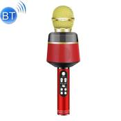 Microphone Bluetooth Haut Parleur Intégré Micro Karaoké Live iOS Android Rouge YONIS