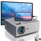Vidéoprojecteur 720P FLZEN Supporte 1080P, 50-150 Image Supporte HDMI/USB/VGA/AV