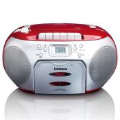 Lecteur CD/radio FM stéréo portable Lenco SCD-420RD Rouge-Argent