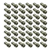 Lot de 50 connecteurs type F en laiton RG6 – male 75Ω Unispectra SC-Fm-6-C.360HEX