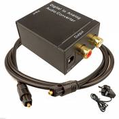 Câble adaptateur convertisseur audio Toslink coaxial