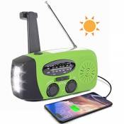 ConBlom Radio Solaire Portable, Solaire Radio à manivelle