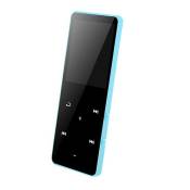 Mini lecteur MP3 MP4 Bluetooth 4 Go avec haut-parleurs de musique de sport à touches tactiles FM Media - Bleu