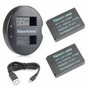Newmowa Double USB Chargeur + 2 Remplacement Batteries