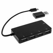 4 Port Micro USB OTG Chargeur Câble Adaptateur Lecteur