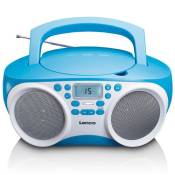 Mini chaine HIFI radio lecteur CD avec fonction MP3 et USB - lime blanc bleu lenco