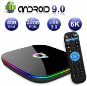 Android TV Box,Erommy Q Plus Android 9.0 TV Box 4GB