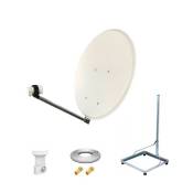 Kit Antenne Parabole 65 cm Acier + Support balcon Acier