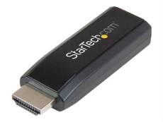 StarTech.com HDMI to VGA Adapter - Aux Audio Output - Compact - 1920x1200 - HDMI to VGA (HD2VGAMICRA) - Convertisseur vidéo - HDMI - VGA - noir