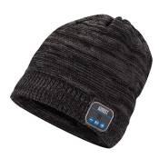 August Bonnet Bluetooth avec écouteurs stéréo sans Fil EPA20 - Bonnet tricoté d'hiver Rechargeable avec Microphone Mains Libres Cadeaux pour Homme Fem