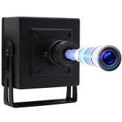 ELP Webcam USB 1080p 60 fps/100 fps avec boîtier en métal, appareil photo 2 MP USB2.0 Lightburn, objectif 3,6 mm, caméra USB pour ordinateur Linux cam