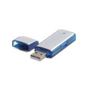 Aibecy 8 Go Dictaphone Numérique Clé USB Enregistreur-Espion Flash Drive Digital 18 heures d'enregistrement Rechargeable pour Office School Bleu