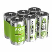ANSMANN Piles rechargeables Mono D 5000 mAh 1,2 V (lot