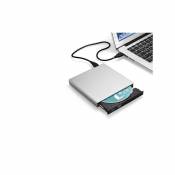 Shot Lecteur/Graveur CD-DVD-RW USB pour PC ASUS Chromebook Branchement Portable Externe (ARGENT)
