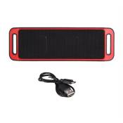 Haut-Parleur Bluetooth 4.0 Stéréo Bass Subwoofer TF Carte USB Aux Fm Radio Mic Appel - Rouge