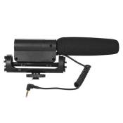Microphone à condensateur d'enregistrement Interview directionnel cardioïde Prise 3.5mm pour appareils photo Canon Nikon Sony DSLR ILDC