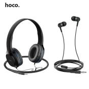 Casque Audio Filaire HOCO W24 avec Écouteur Gratuit-Bleu Noir