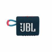 JBL Enceinte portable étanche sans fil Bluetooth JBL Go 3 Bleu et Logo Blanc