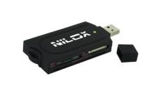 Nilox - Lecteur de carte - 48 en 1 (MS, MS PRO, MMC, SD, MS Duo, MS PRO Duo, miniSD, RS-MMC, microSD, carte SIM, SDHC, MS Micro) - USB 2.0