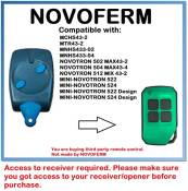 NOVOFERM - Télécommande compatible MTR43-2 rolling code 433.92MHz
