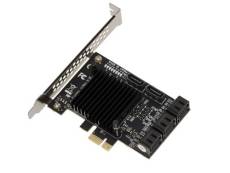 KALEA-INFORMATIQUE Carte contrôleur PCI EXPRESS PCIe x1 vers SATA 3 6G 8 PORTS avec Chipset MARVELL 88SE9215 ET JMB575