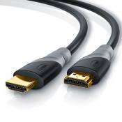 CSL - Câble HDMI 2.0b UHD 4k @30Hz 18 GBits de 15m - Ethernet haut debit - HDMI 2.0b 2.0a 2.0 1.4a - 4K Ultra HD 2160P fullHD 1080p - 3D Arc et CEC -