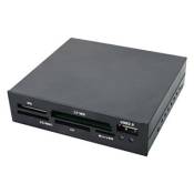 LogiLink Cardreader 3,5“ USB 2.0 All-in-1+USB - Lecteur de carte - tout-en-un (CF I, CF II, MS, MS PRO, MMC, SD, MS Duo, xD, MS PRO Duo, RS-MMC, micro