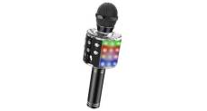 Cadeaux de microphone karaoké bluetooth pour garçons et filles - noir