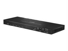 Lindy 4 Port HDMI 2.0 18G Splitter with Audio - Répartiteur vidéo/audio - 4 x HDMI - de bureau