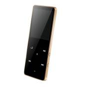 Mini lecteur MP3 MP4 Bluetooth 4 Go avec haut-parleurs de musique de sport à touches tactiles FM Media - Or