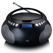 Radio portable et lecteur CD/MP3 avec USB et Bluetooth® Lenco SCD-331BK Noir-Argent