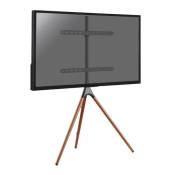 supports tv sol chevalet KIMEX 030-4164 Support chevalet design scandinave pour TV 45''- 65'' noir/noyer