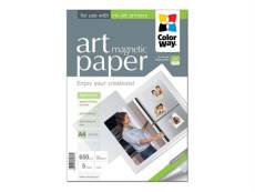 ColorWay ART magnetic - Mat - adhésif permanent - blanc - A4 (210 x 297 mm) - 650 g/m² - 5 feuille(s) papier photo magnétique